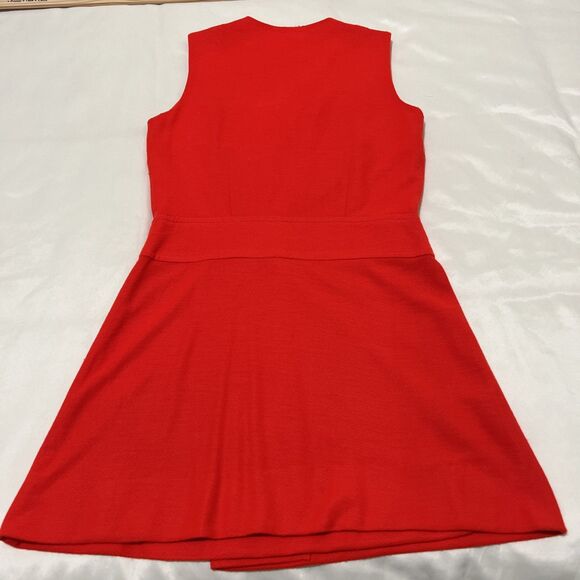 Vintage 60s Mod Orange Drop Waist Mini Wrap Dress FRITZI OF CALIFORNIA - Picture 11 of 13
